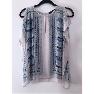 BCBG MaxAzria Printed Poncho Blouse